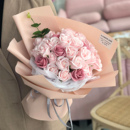 玫瑰花束送老师女朋友闺蜜长辈生日康乃馨永生仿真假花情人节礼物