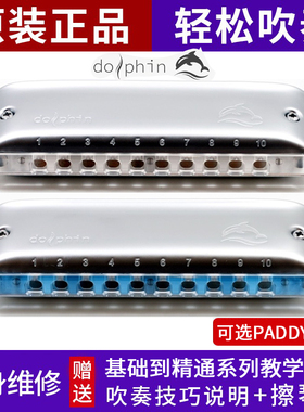 园园同款Boogieman新款海豚十孔布鲁斯蓝调10孔口琴PADDY音阶口琴