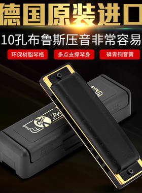 德国和来HOHNER十孔布鲁斯口琴蓝调PRO HARP10孔演奏SP20升级款