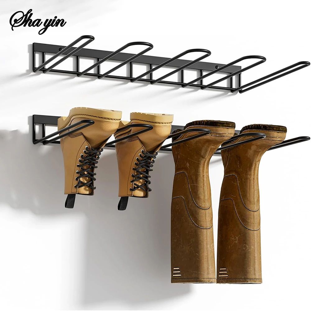 1pcs Boot Rack Hanger Wall Mounted- (4 Pair) Sturdy Metal Bo