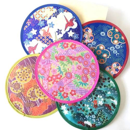 Style 1PC Nylon Round with Pocket for Beach Lawn Hand Fan Ki