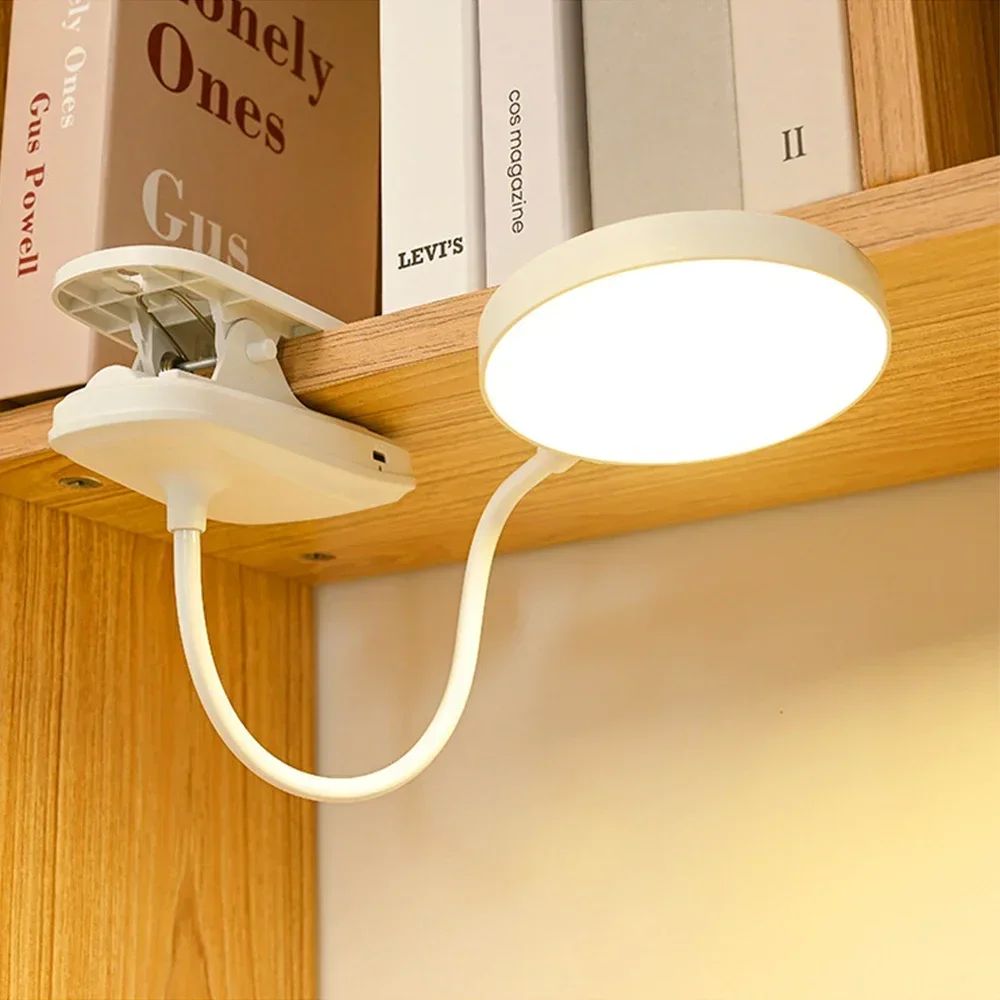 Led Table Lamp USB Rechargeable Night Light With Folding Cla