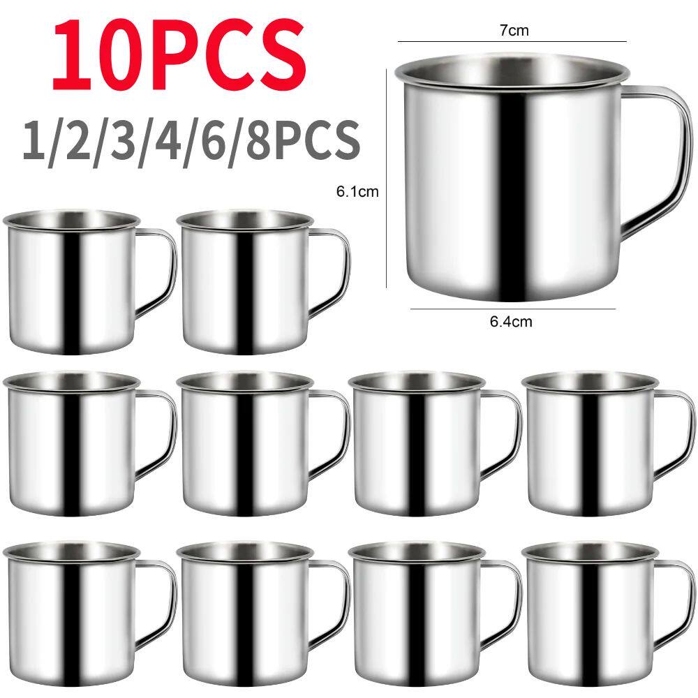 1/5/10PCS 200ML Stainless Steel Mug Coffee Cup Insulated Cup