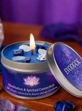 3oz Divine Guidance Scented Candle with Crystals,for Gifting