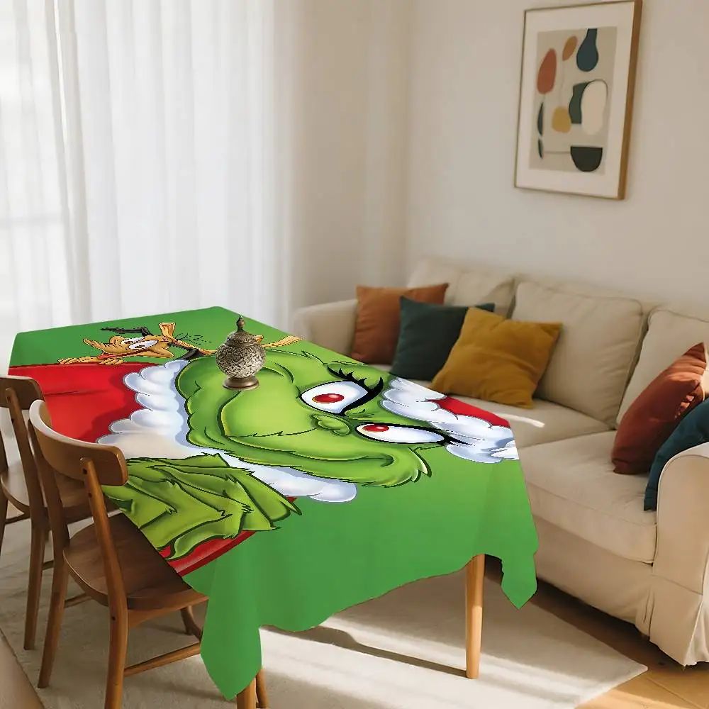 Cartoon The G-Grinch Table Cloth Tablecloth Party Decor Farm
