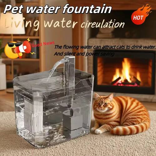 Cat Water Fountain Automatic Water Dispenser USB Live Circul
