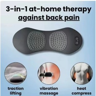 Vibration Sleep Cushion Back Support Heating Lumbar Pillow