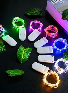 Copper Wire LED Fairy Lights Mini Garland 1m 2m CR2032 Batte