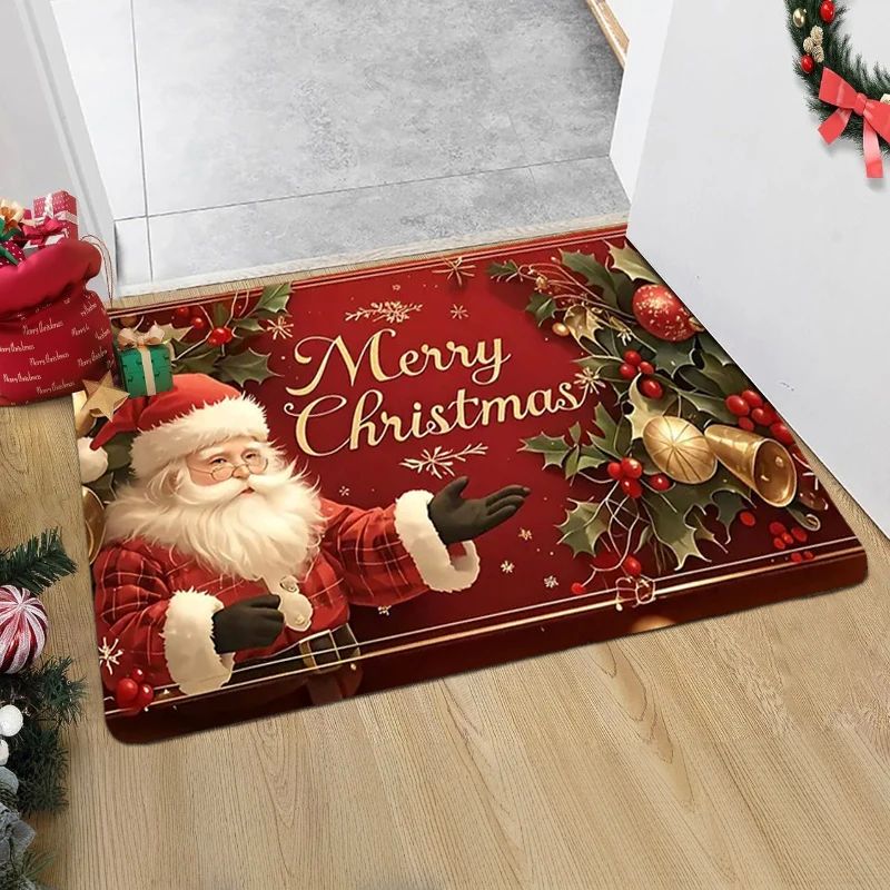 Door Carpet Christmas Festival Santa Claus Merry Christmas O