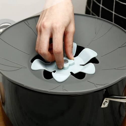 Silicone Spill Proof Pot Lid Kitchen High Temperature Resist
