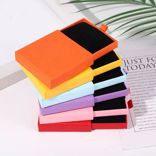 Thick Kraft Paper Drawer Jewelry Box Necklace Bracelet Jewel