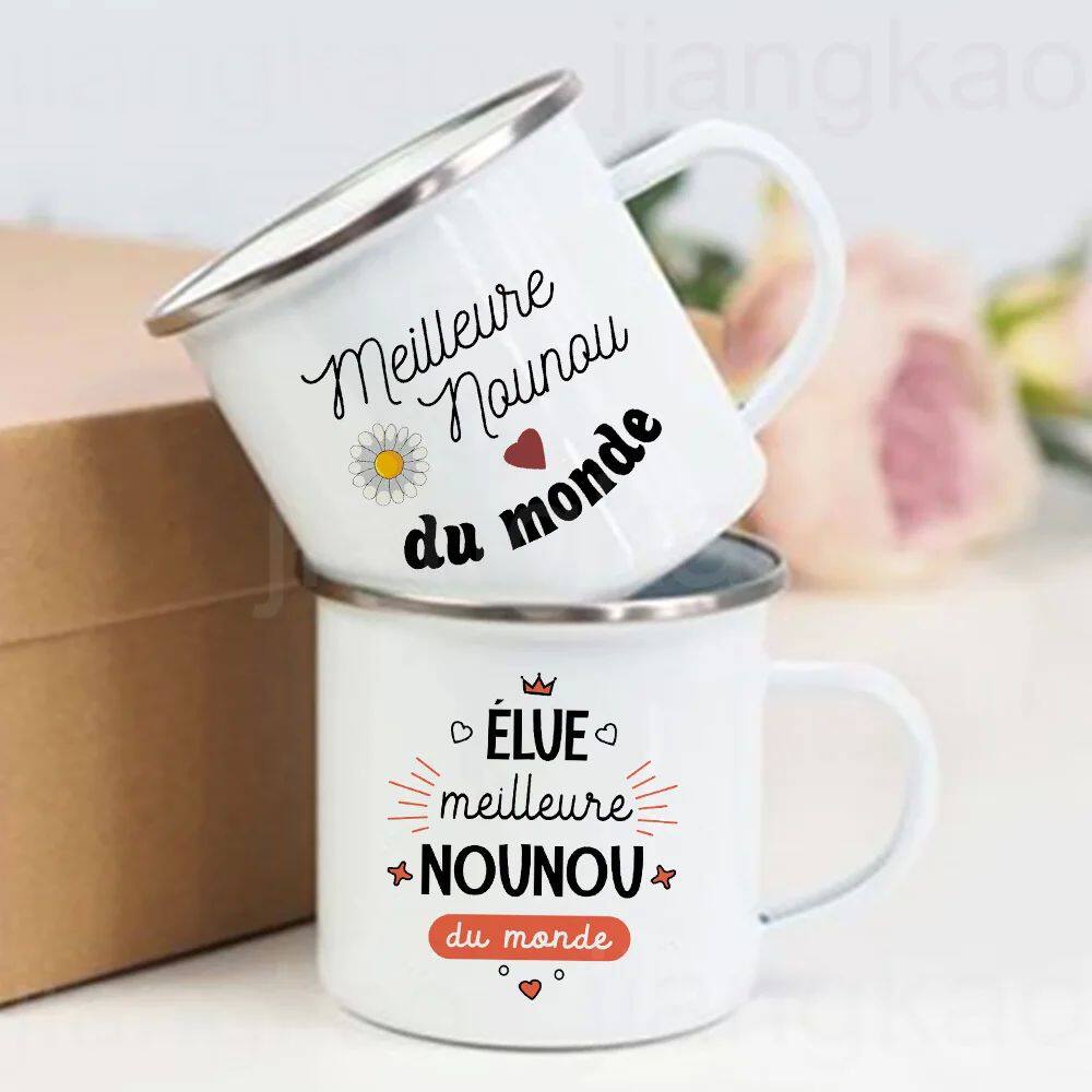 Best Nounou in The World Printed Mugs Creative Coffee Cups D