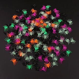 50-200Pcs Multicolor Mini Spiders For Halloween Party Spider