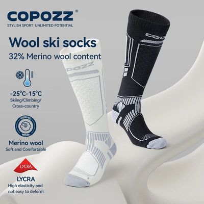 New Winter Ski Socks Men Women Thermal Merino Wool Long Ski