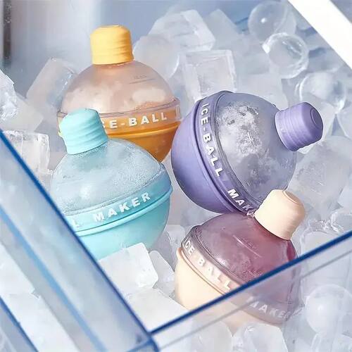 Ice Cube Mold Round Ice Hockey Premium Silicone Ice Sphere M