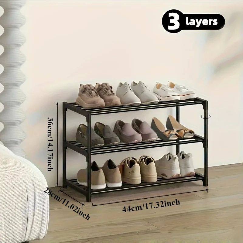 1PC three-tier shoe rack, durable shoe storage rack, easy-to