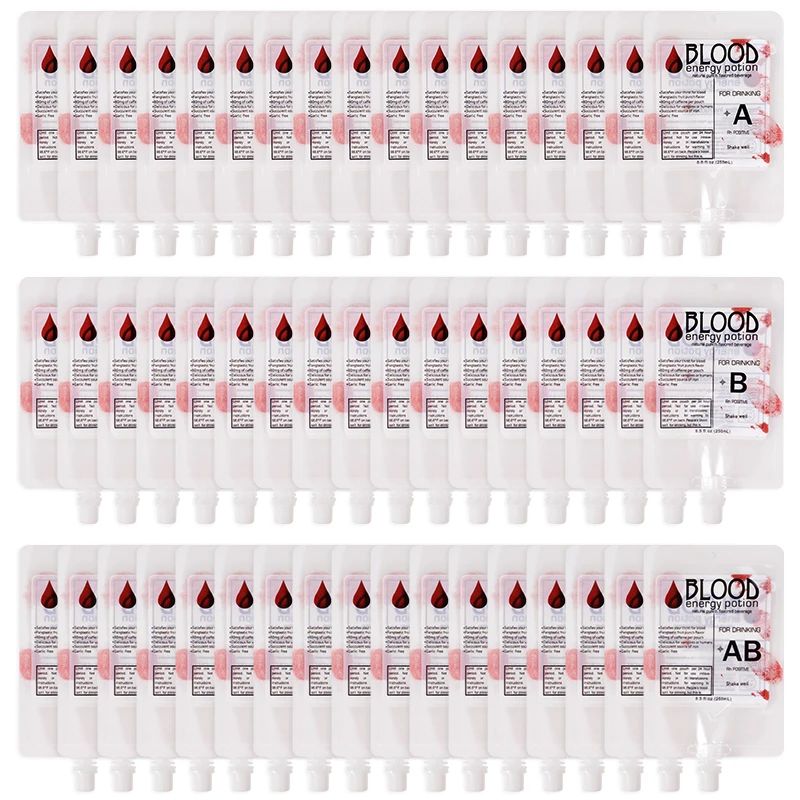10/20Pcs 250ML Halloween Drink Container Bags Vampire Blood