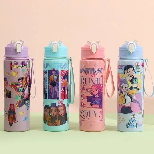 Anime Character Printed Water Bottle Cartoon 750ml Plastic W
