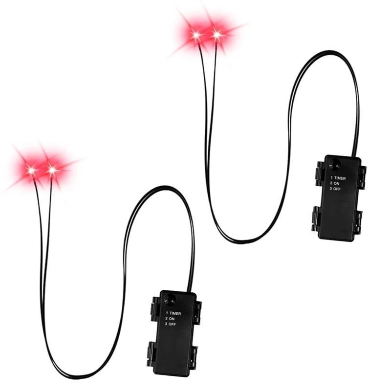 ABKO-2 Pieces Light Up Skeletoneyes Halloween Led Glowing Ey