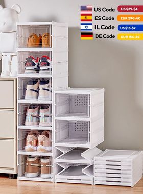 6 Layers Shoes Box Foldable Transparent Sneaker Shoe Storage