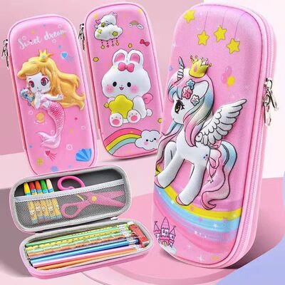 3D Kawaii Pencil Case EVA Large Capacity Waterproof Light Pe