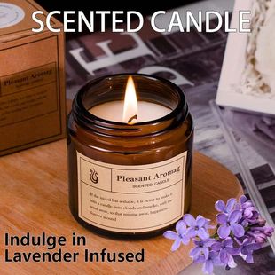 1pc Lavender Scented decorative candle, smokeless aromatic,
