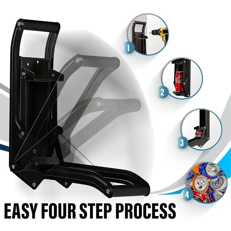 16 Oz Heavy Duty Metal Can Crusher Wall Mounted Bottle Opene