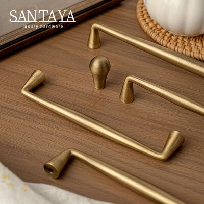 Santaya Solid Antique Brass Handle Kitchen Cabinet Pull Ward