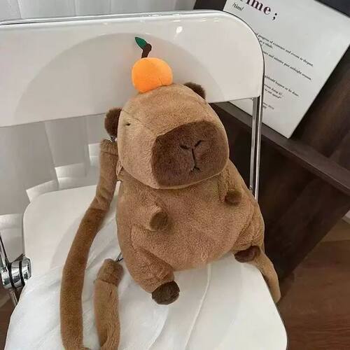 Capybara Plush Backpack KawaiiPlushie Doll Fur Bag Children'