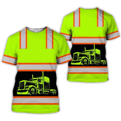 Work Clothes Summer Breathable Men's T-shirt 3D Printing Sty
