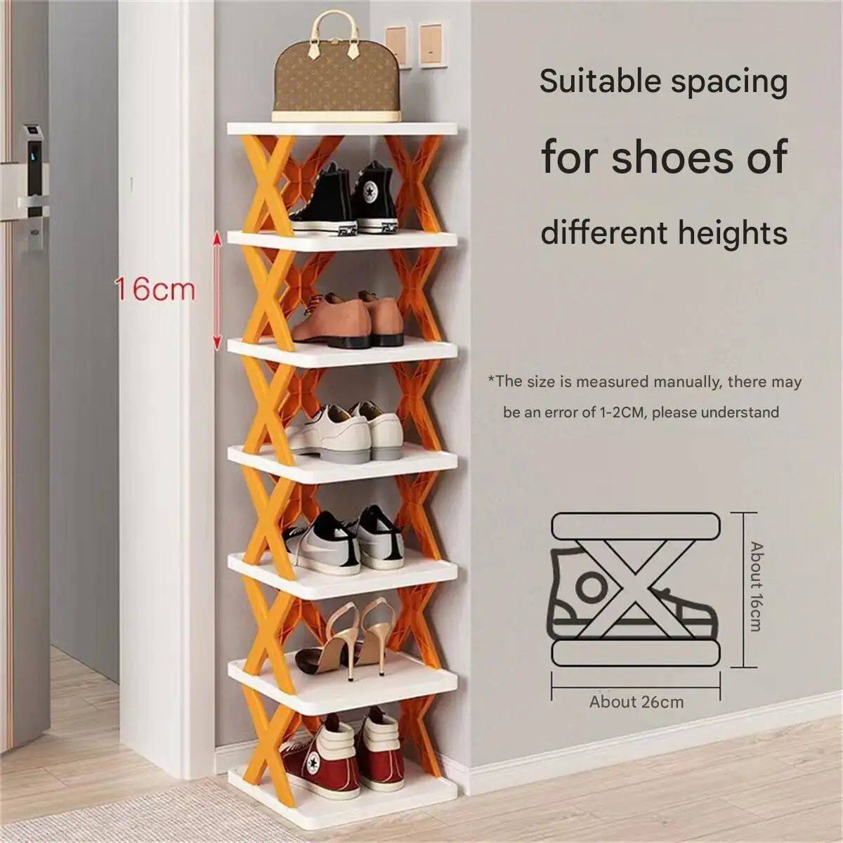 DIY simple shoe rack home space saving storage small narrow