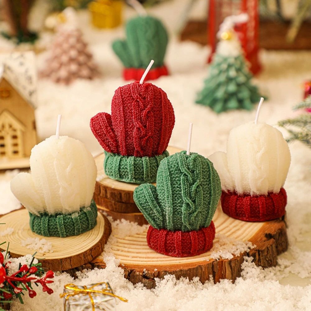 Christmas Candles Gloves & Tree Fragrance Wool Christmas Gif