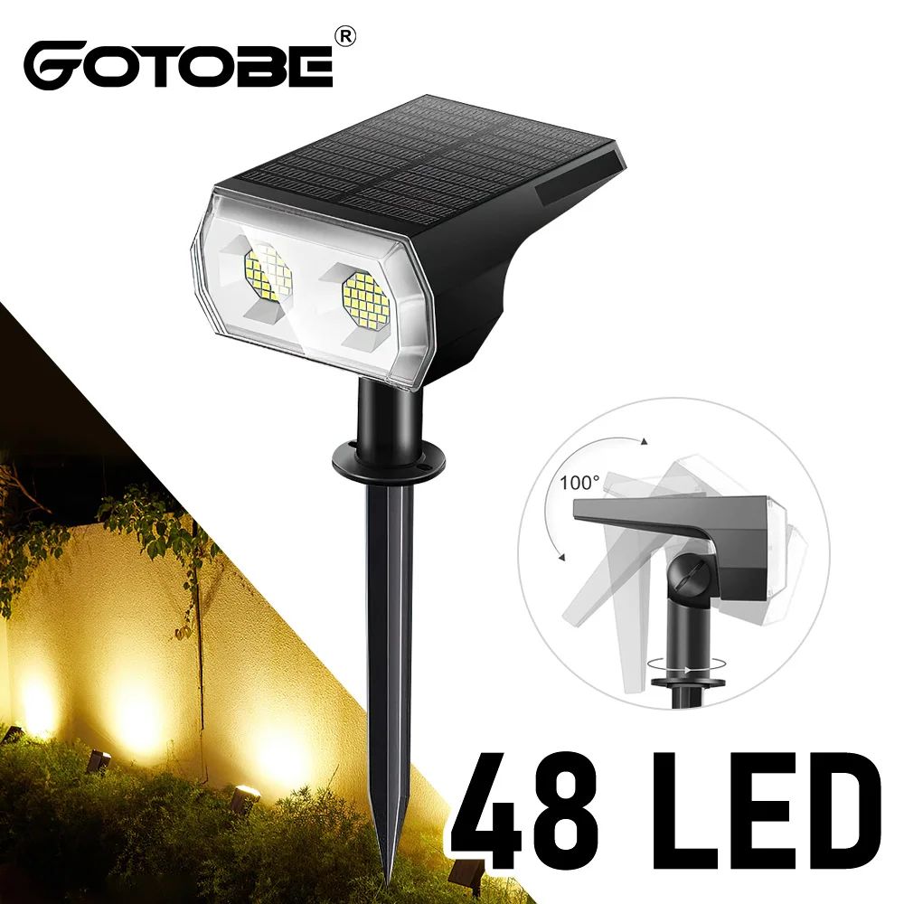 48 LED Solar Lawn Lights Outdoor Landscape Spotlights IP65 W