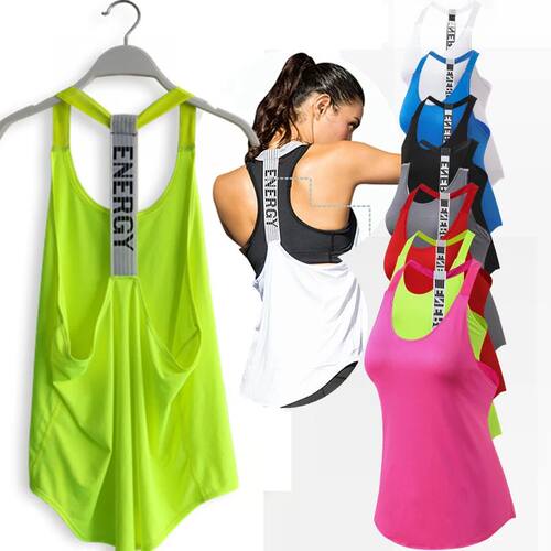 Women Gym Tops Black Sleeveless Yoga Top Women Fitness Shirt
