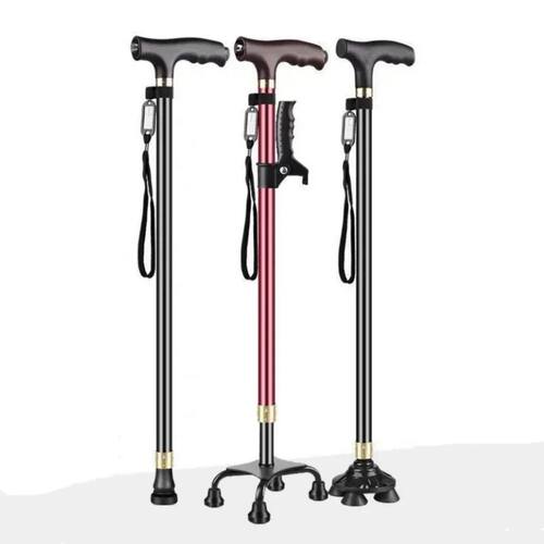 LED Light Walking Stick for Elderly - Aluminum Alloy Crutch