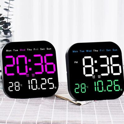 Digital Wall Clock LED Alarm Clock Large Display With Timing
