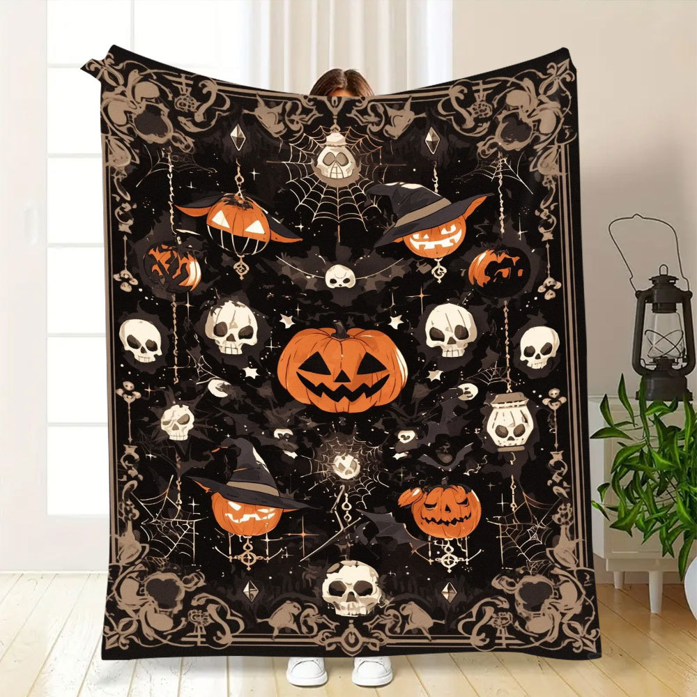 Flannel Blanket Halloween Blanket Digital Printing Blanket B