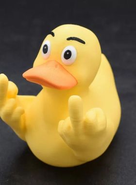 Funny Middle Finger Duck Home Statue Resin Mini Duck Garden