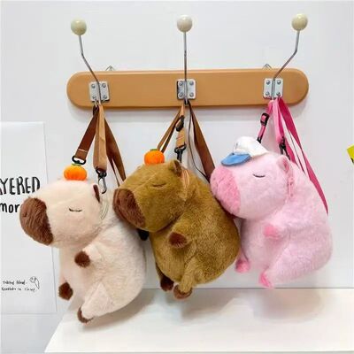 Capybara Plush Backpack KawaiiPlushie Doll Fur Bag Children'