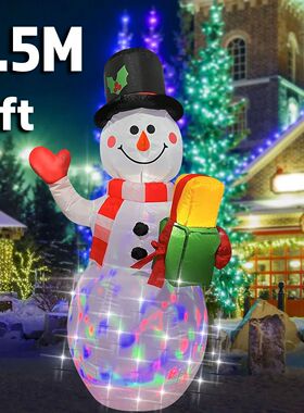 Snowman Glowing Inflatables With Multicolor LED Light Outdoo