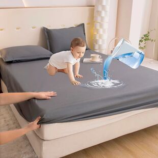 Waterproof Fitted Bed Sheet With 360 Elastic Band Bedsheet B