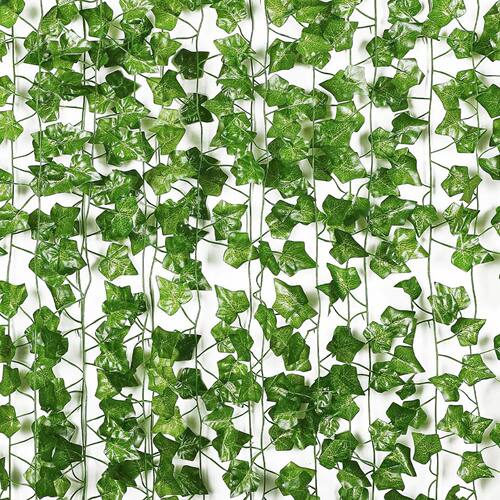 1Pc 200Cm Green Vine Silk Artificial Ivy Hanging Leaf Garlan