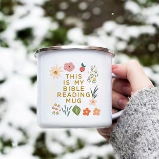 Tea Mugs Office Enamel Breakf Home Coffee Women Creative for