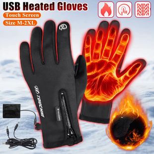 USB Heated Gloves Rechargeable Ski Eletric Thermal Heat Glov