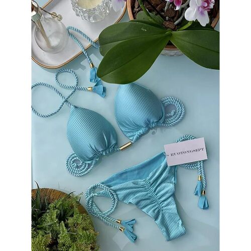 Bandage Bikini Set  Swimwear Swimsuit Woman Sexy Bathing Sui