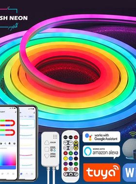 TUYA Neon LED Strip Lights 12-24V 84LEDs/M Silicone Neon Rop