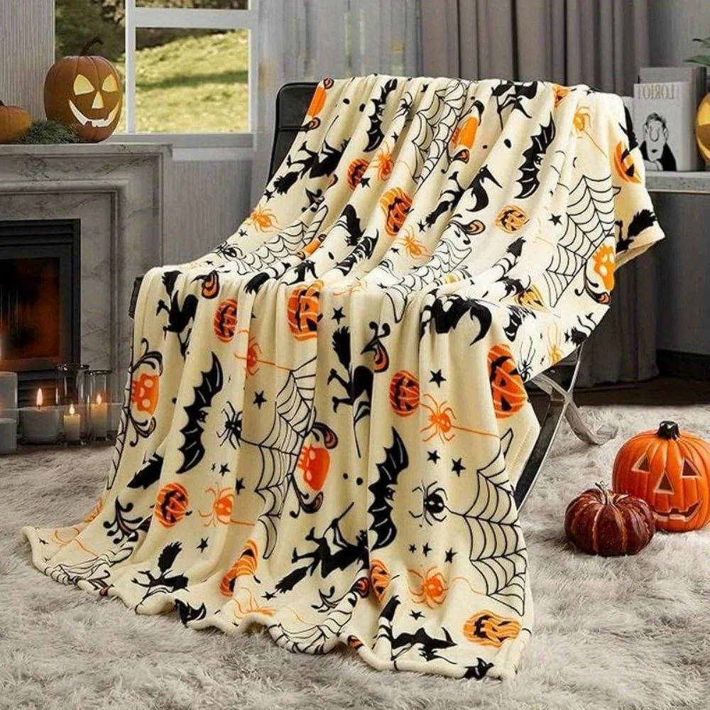 [Halloween Throw Blanket] Super Soft Plush Halloween Throw B