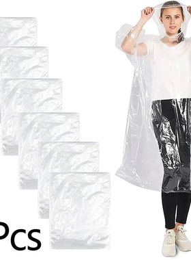 6Pcs Disposable Waterproof Raincoat Outdoor Hiking Mountain