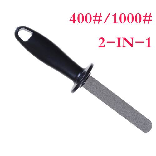 Non-slip Handle Metal Knife Sharpening Tool 400# 1000# Doubl