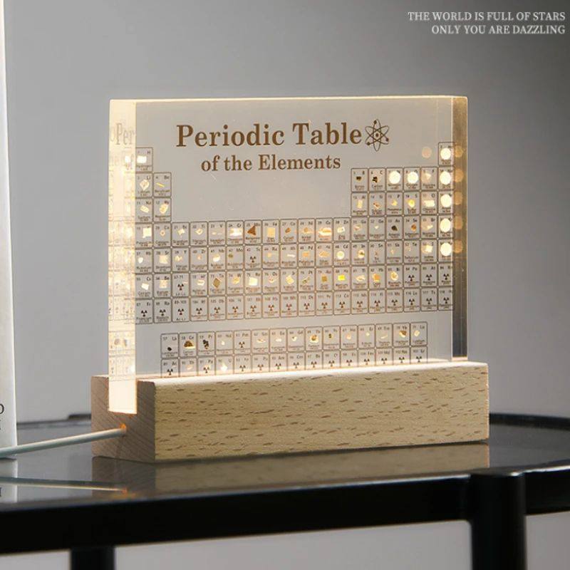 Acrylic Real Elements Periodic Table Figurines Chemistry Cha